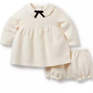 Janie & Jack Baby Quilted Bow Set 12-18M